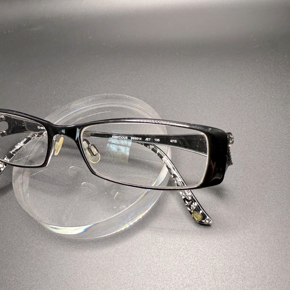 Bebe Ambitious Bb5014 Black Rhinestone Heart Glas… - image 2